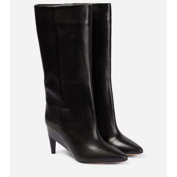 Brand New Isabel Marant Black Liesel leather knee-high boots Size 36 - Picture 1 of 11